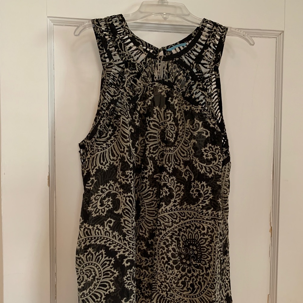 Sheer sleeveless top purchased at Anthropologie.